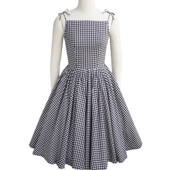 Square Neck Gingham Custom-Made Dress - Picture 1 of 5